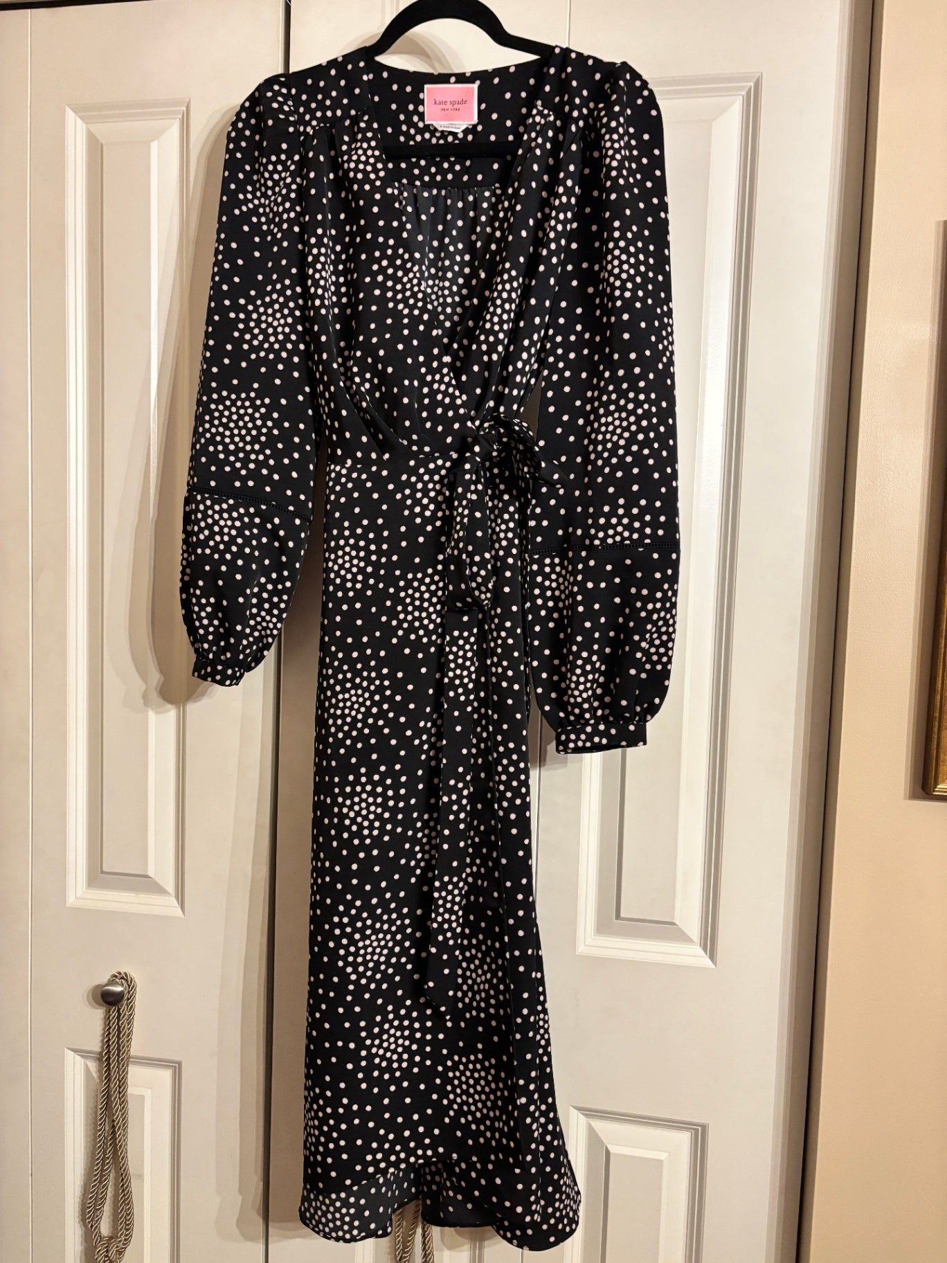 chinese dress ladies Black and Pink Long Sleeve Midi Dress