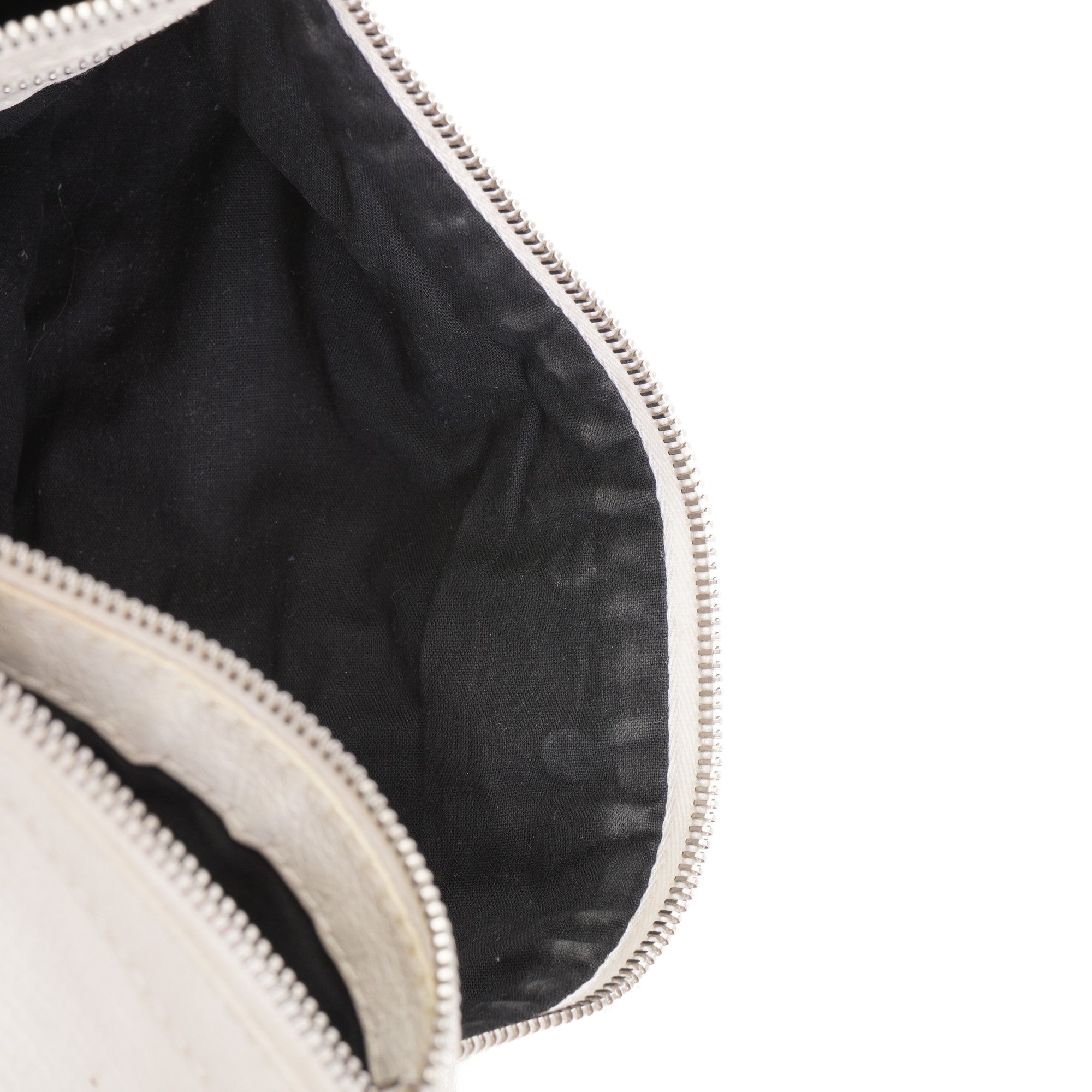 White Leather Motocross Clutch
