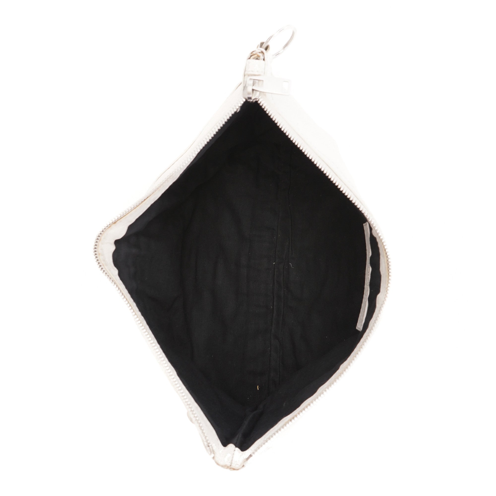 White Leather Motocross Clutch