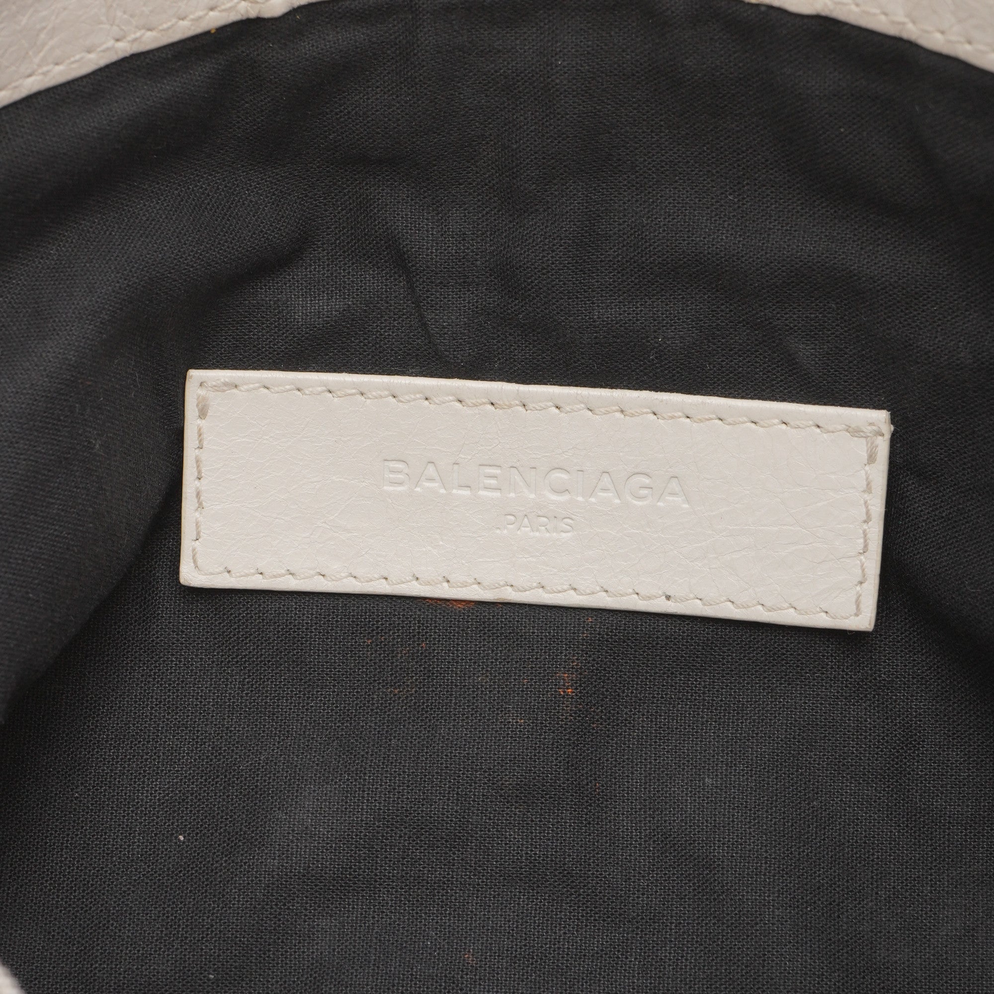White Leather Motocross Clutch