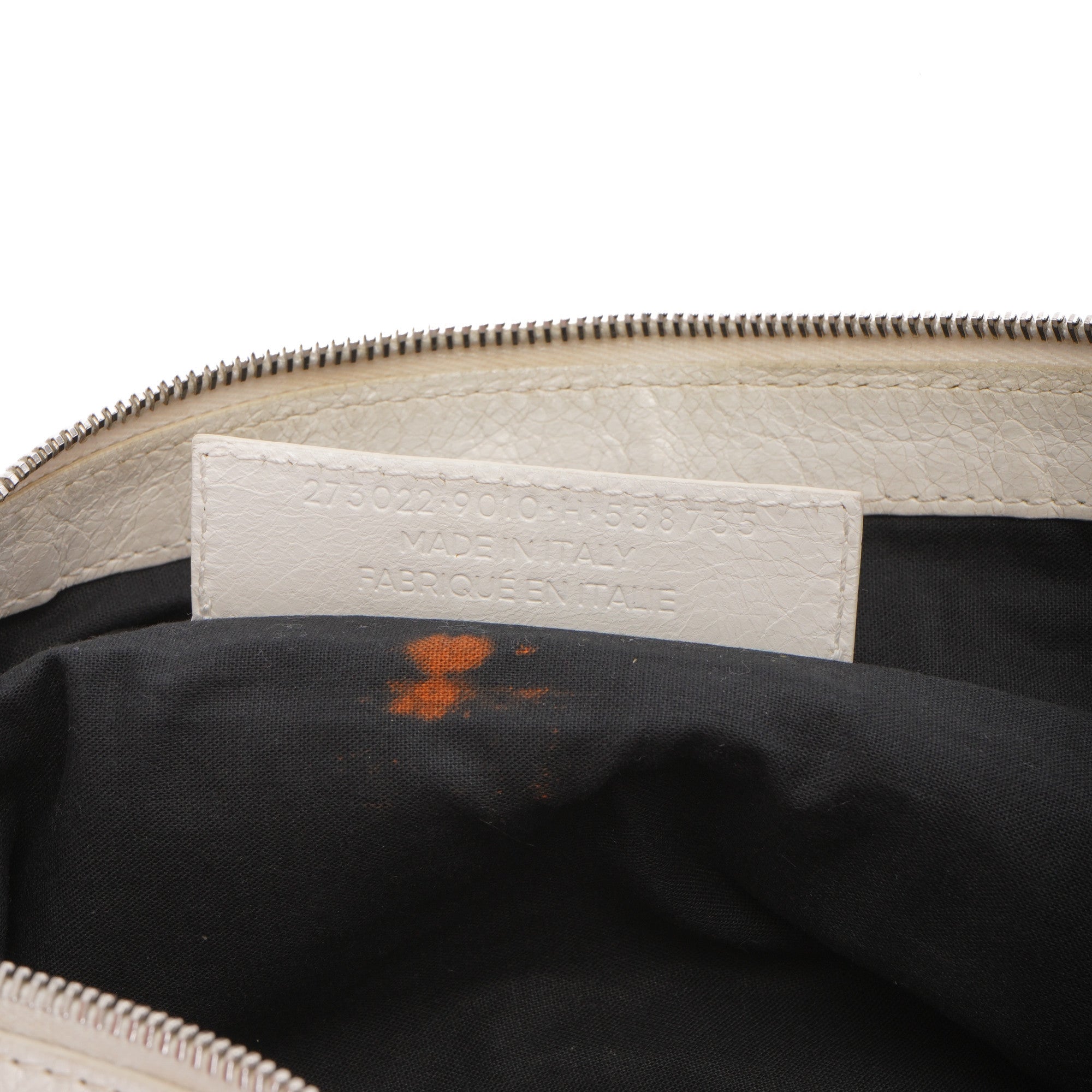 White Leather Motocross Clutch