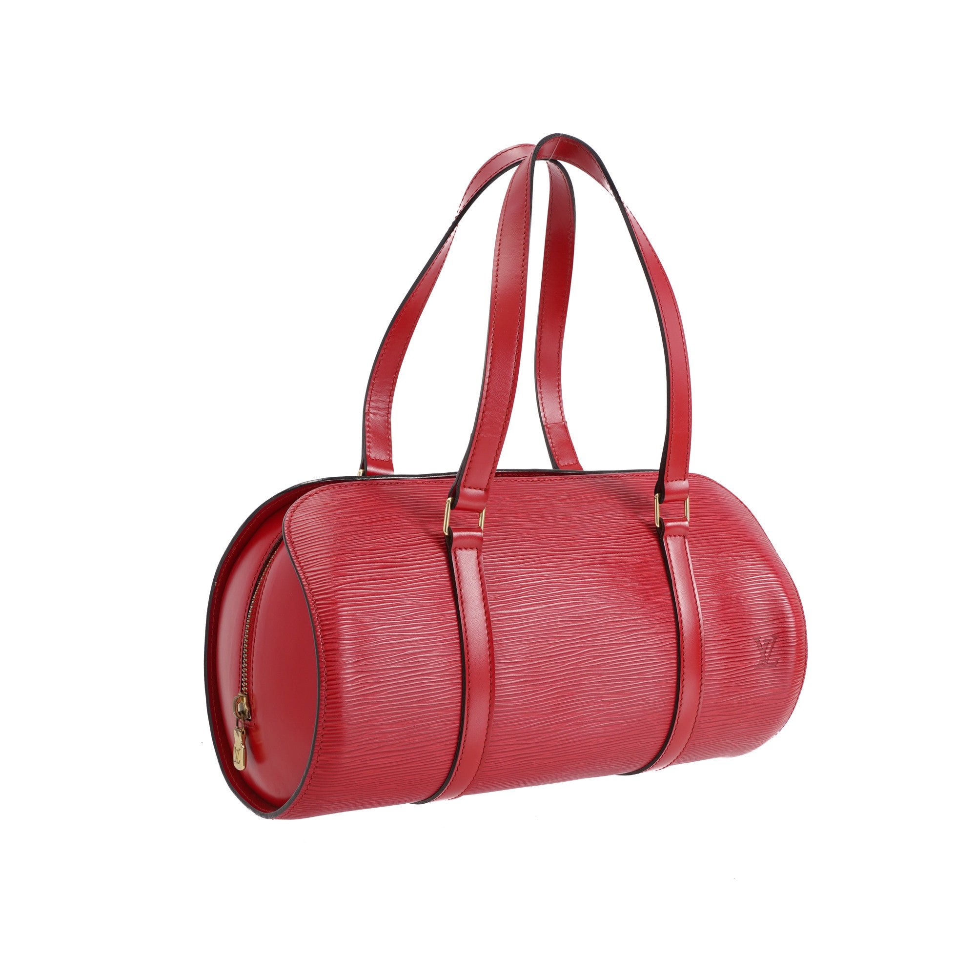Red Epi Leather Soufflot with Pouch