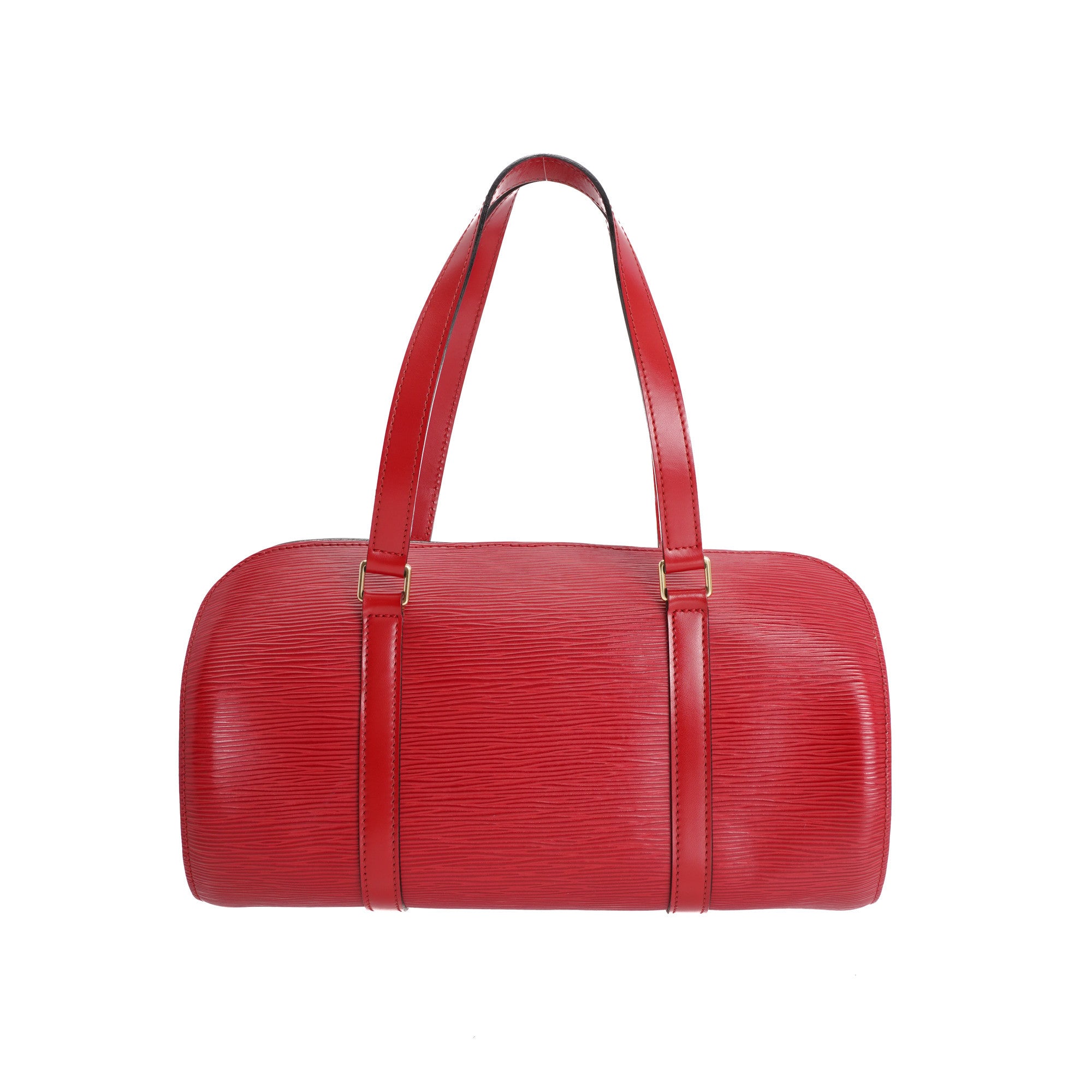 Red Epi Leather Soufflot with Pouch