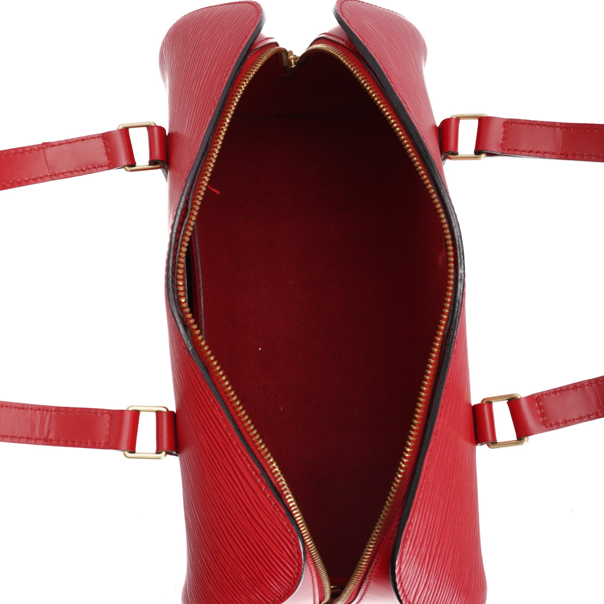 Red Epi Leather Soufflot with Pouch