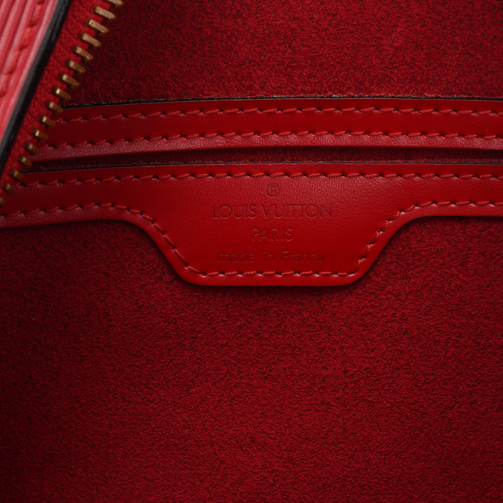 Red Epi Leather Soufflot with Pouch