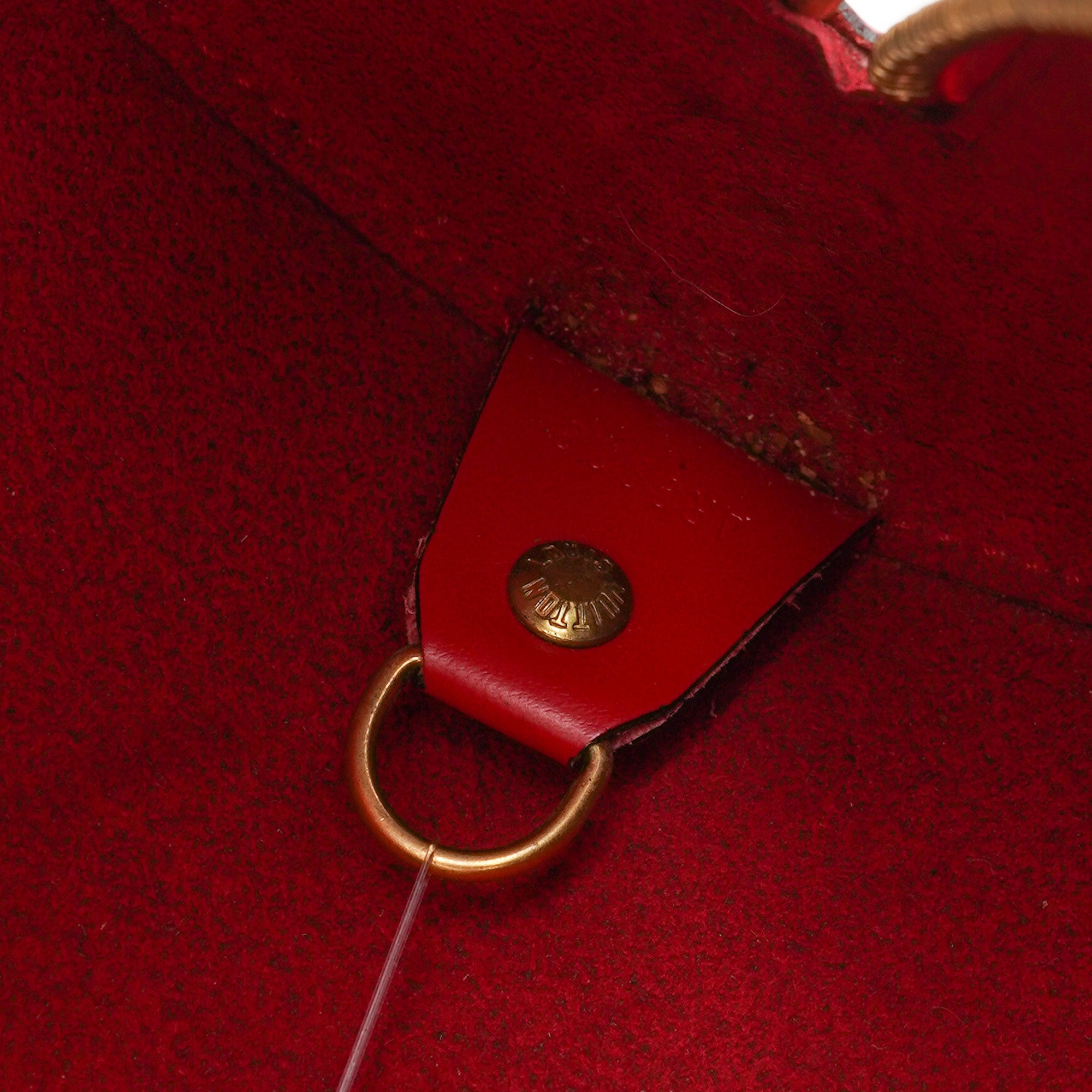 Red Epi Leather Soufflot with Pouch