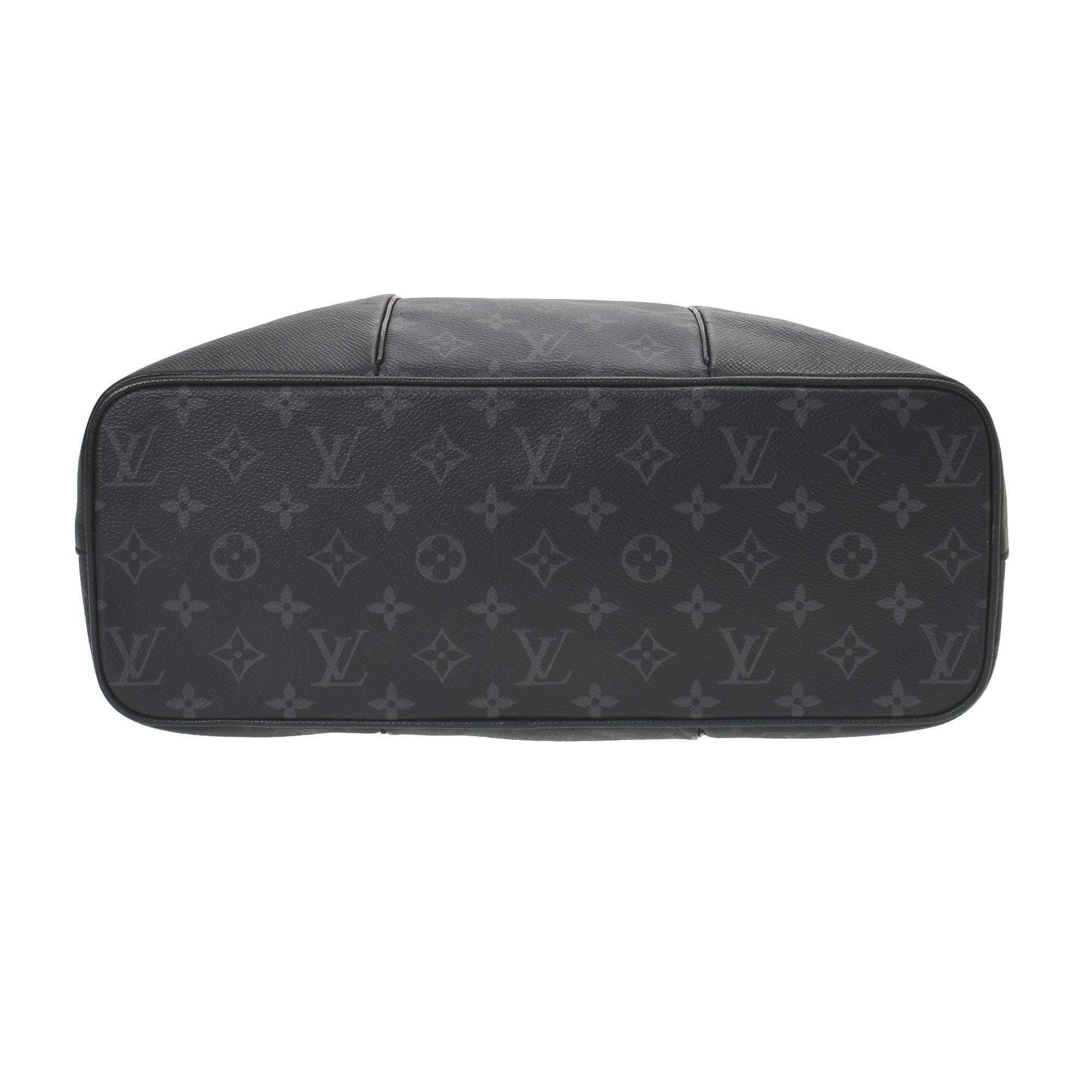 Black Coated Canvas Monogram City Tote