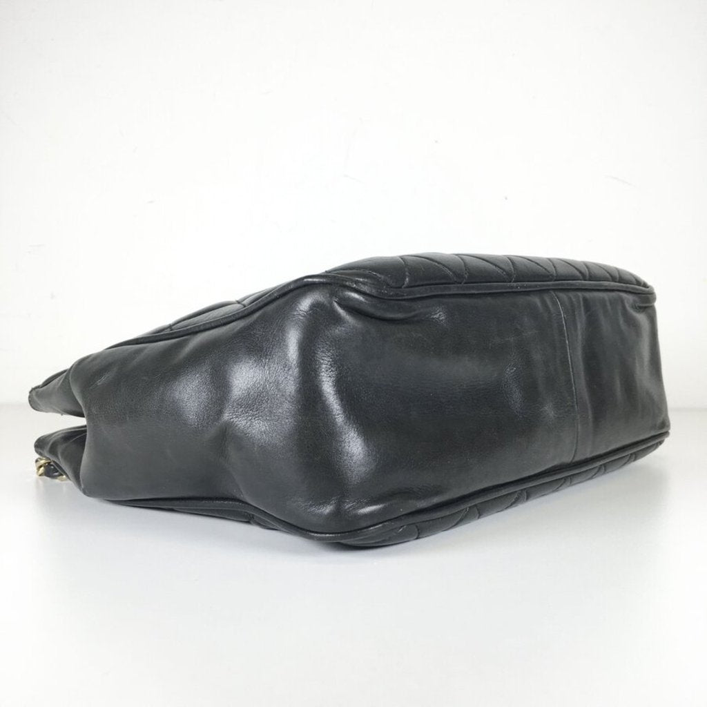 Vintage Black Quilted CC Tote
