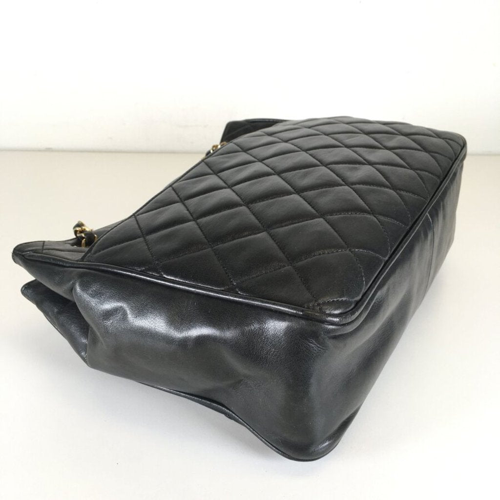 Vintage Black Quilted CC Tote