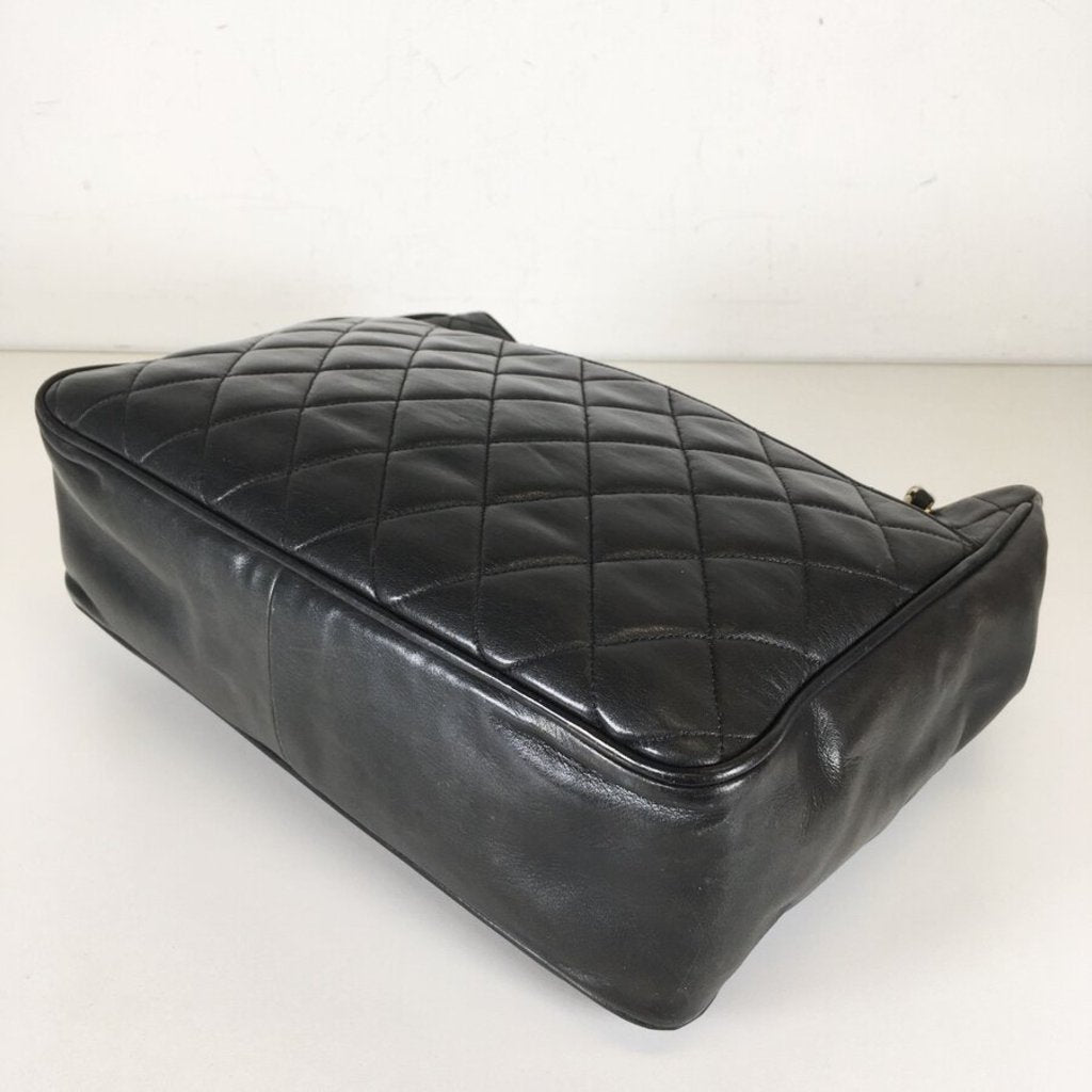 Vintage Black Quilted CC Tote