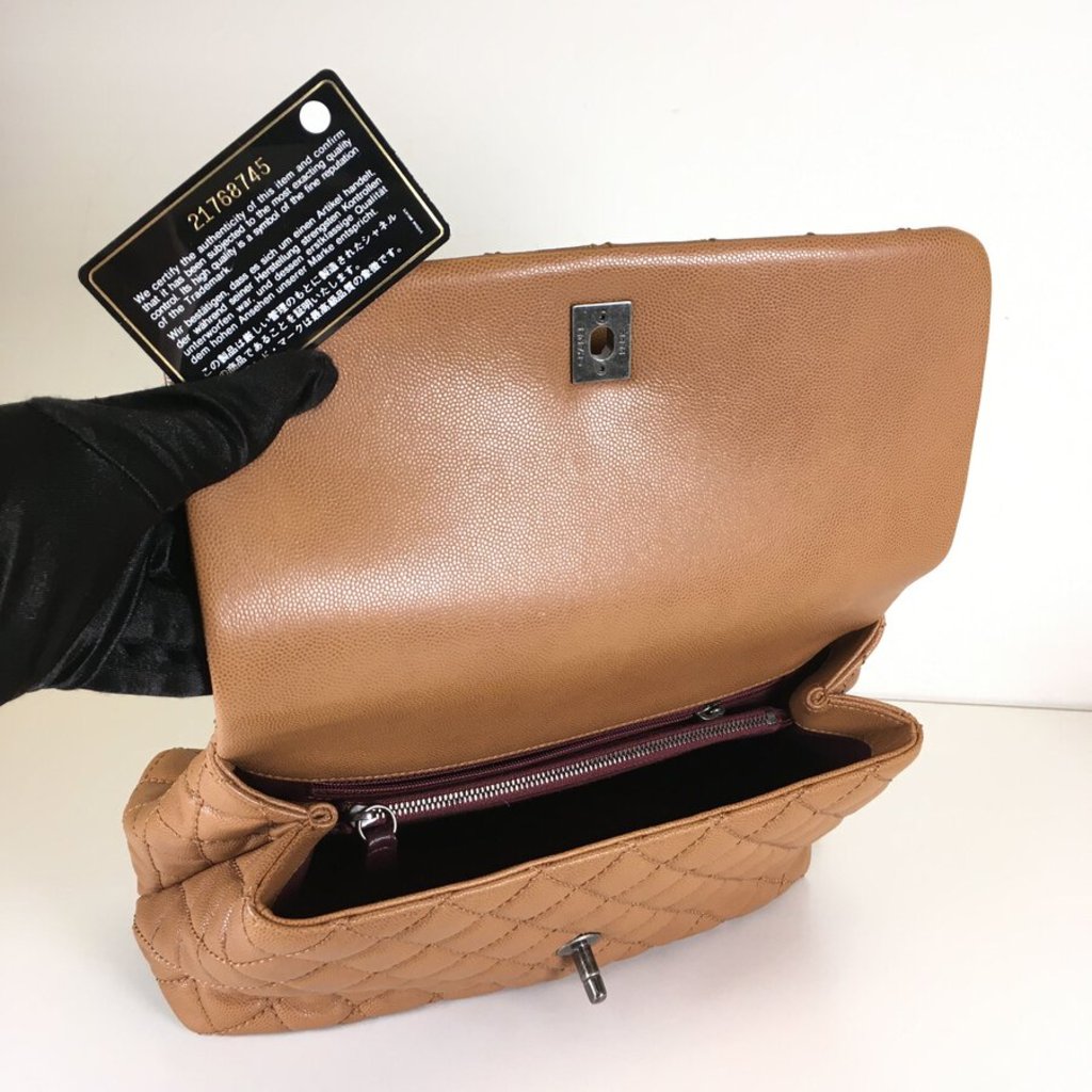 Brown Caviar Cocohandle Bag