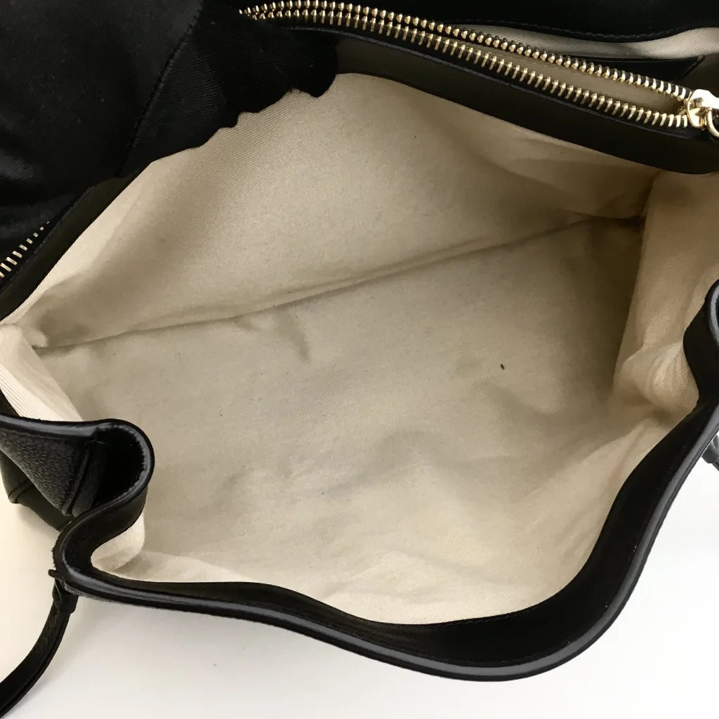 Black Leather Faye Bag