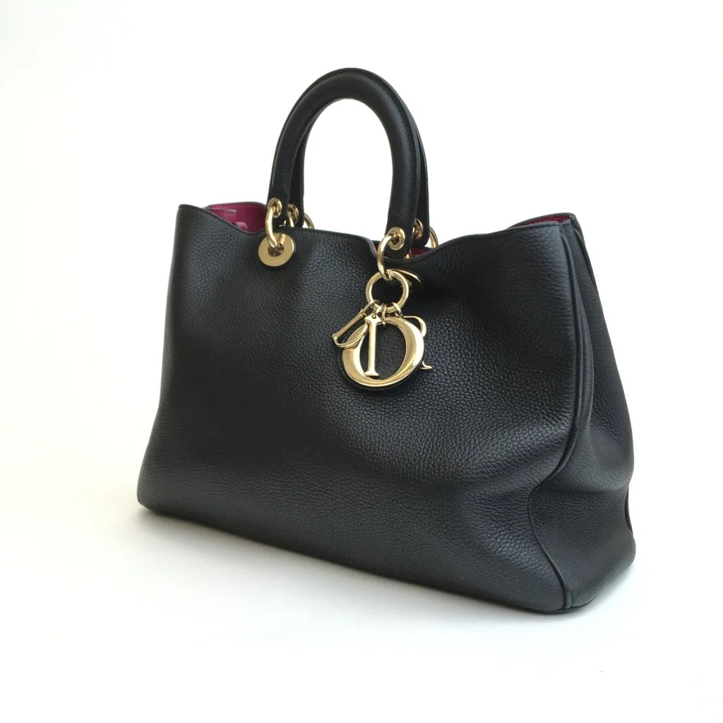 Black Leather Diorissimo Tote