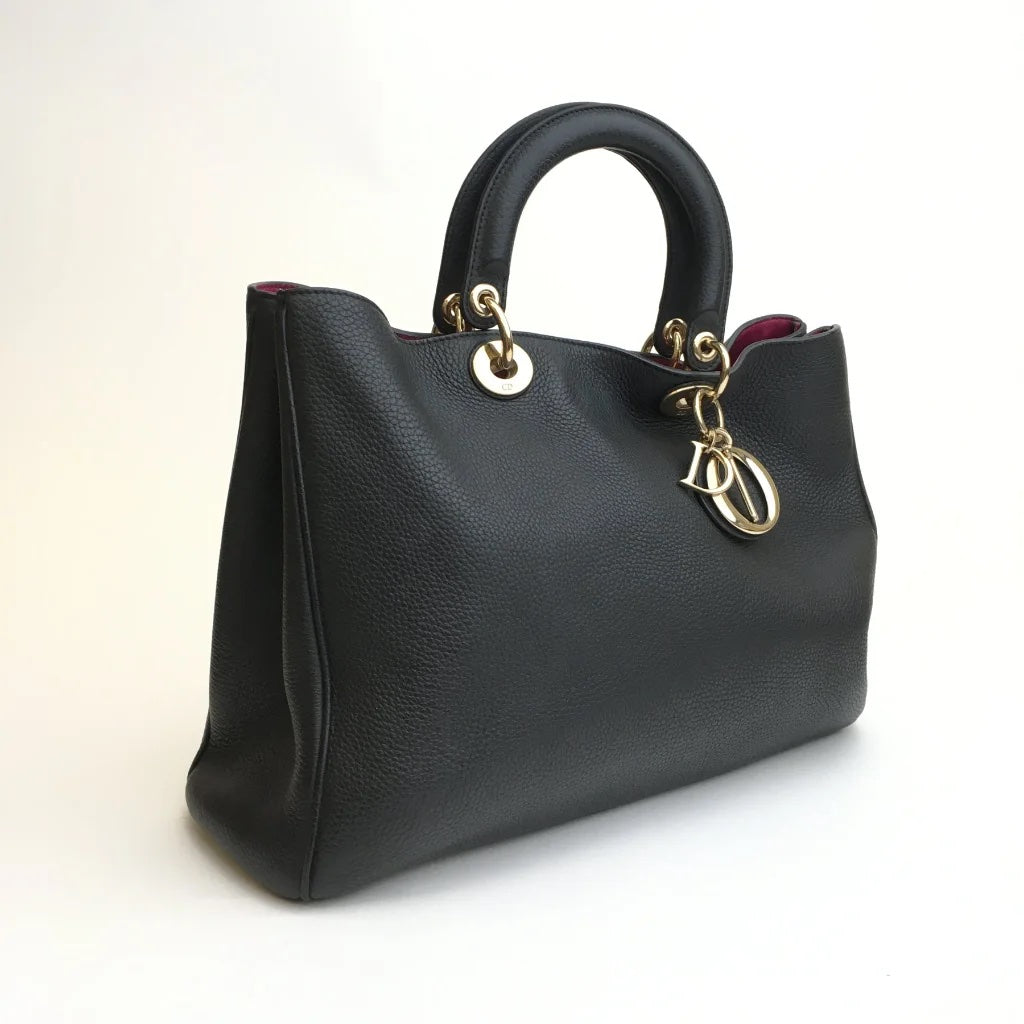 Black Leather Diorissimo Tote