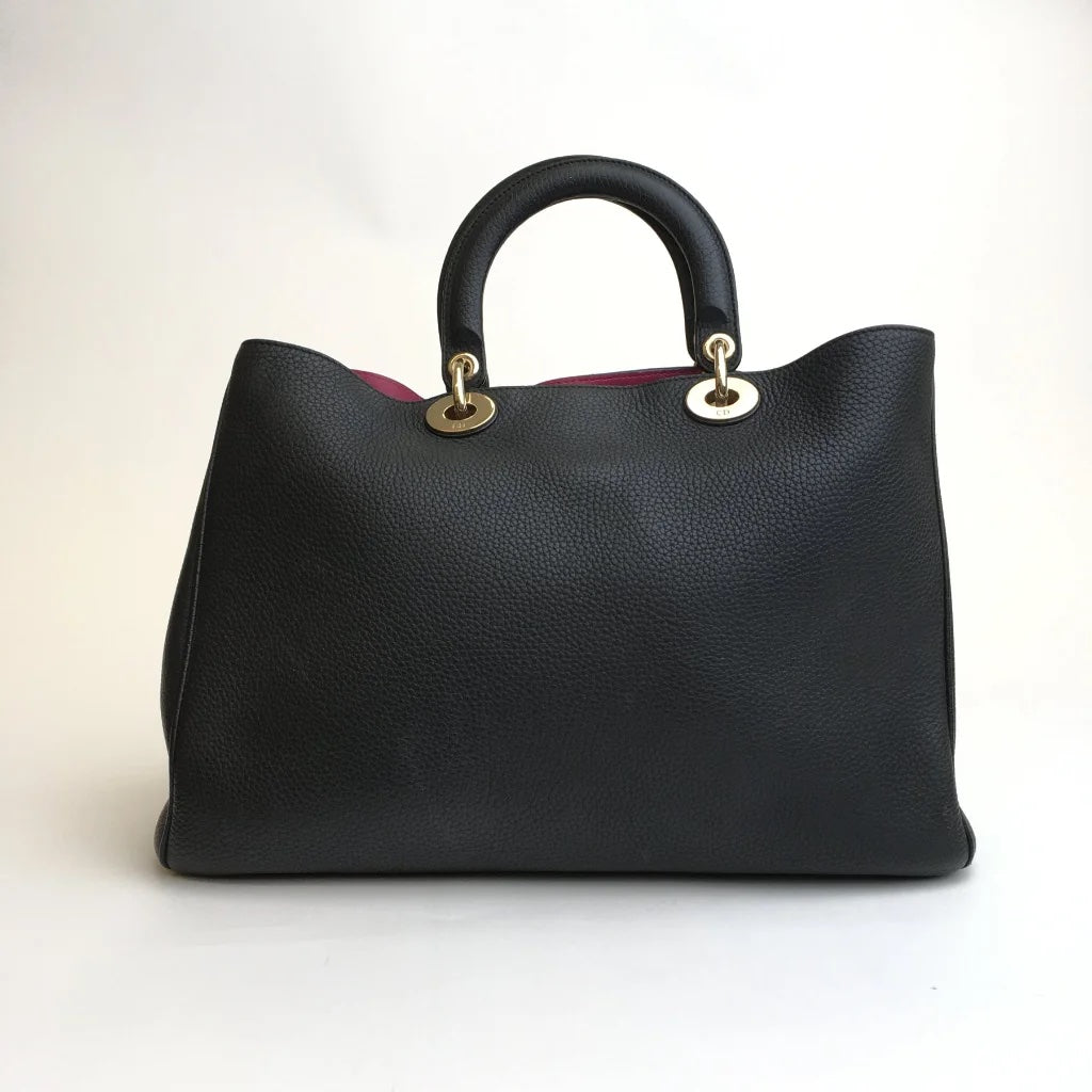 Black Leather Diorissimo Tote