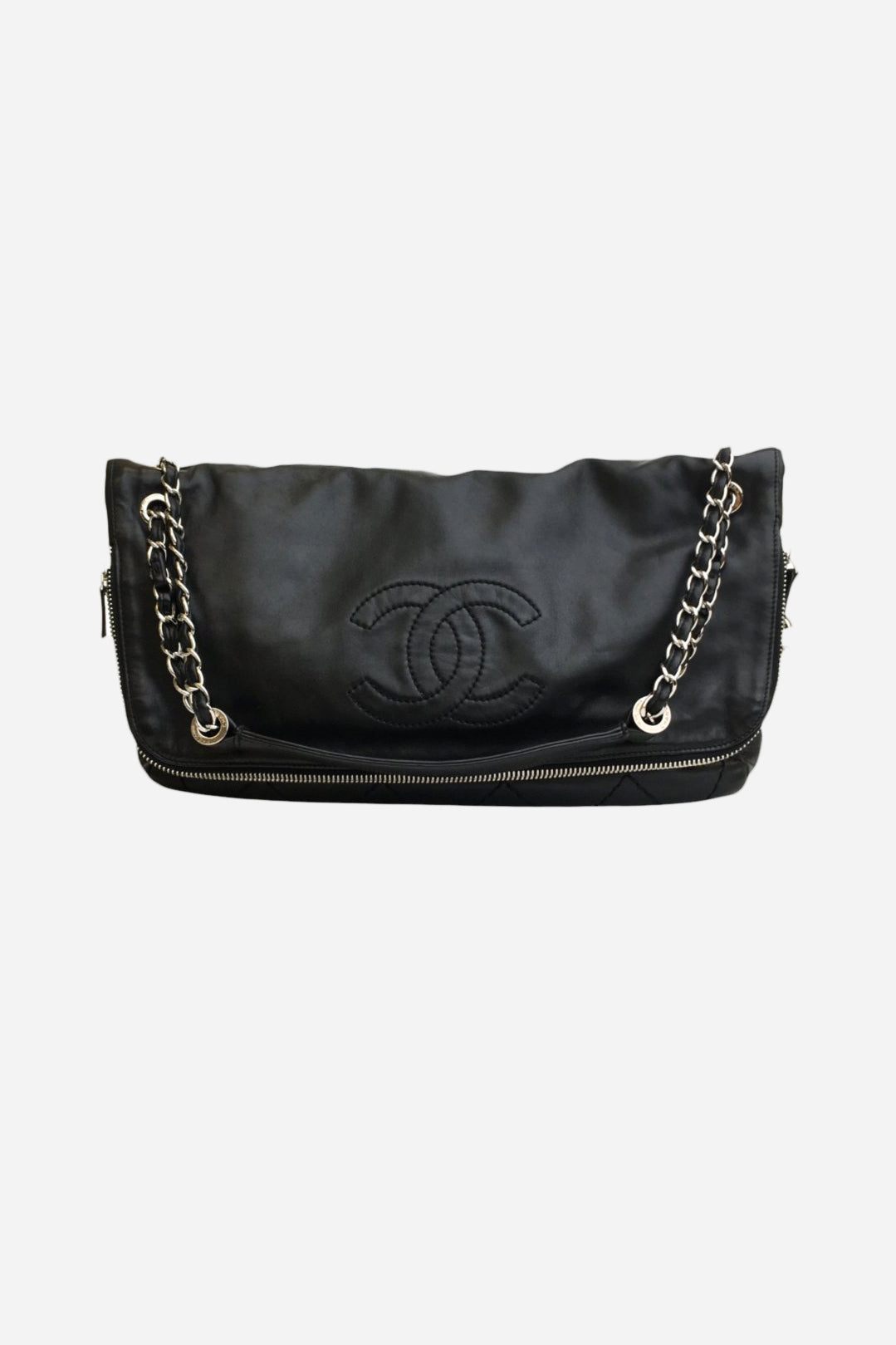 Black Ligne Flap Bag