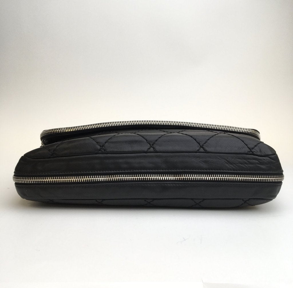 Black Ligne Flap Bag