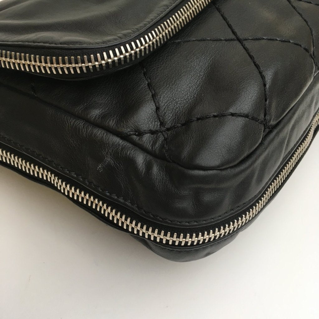Black Ligne Flap Bag
