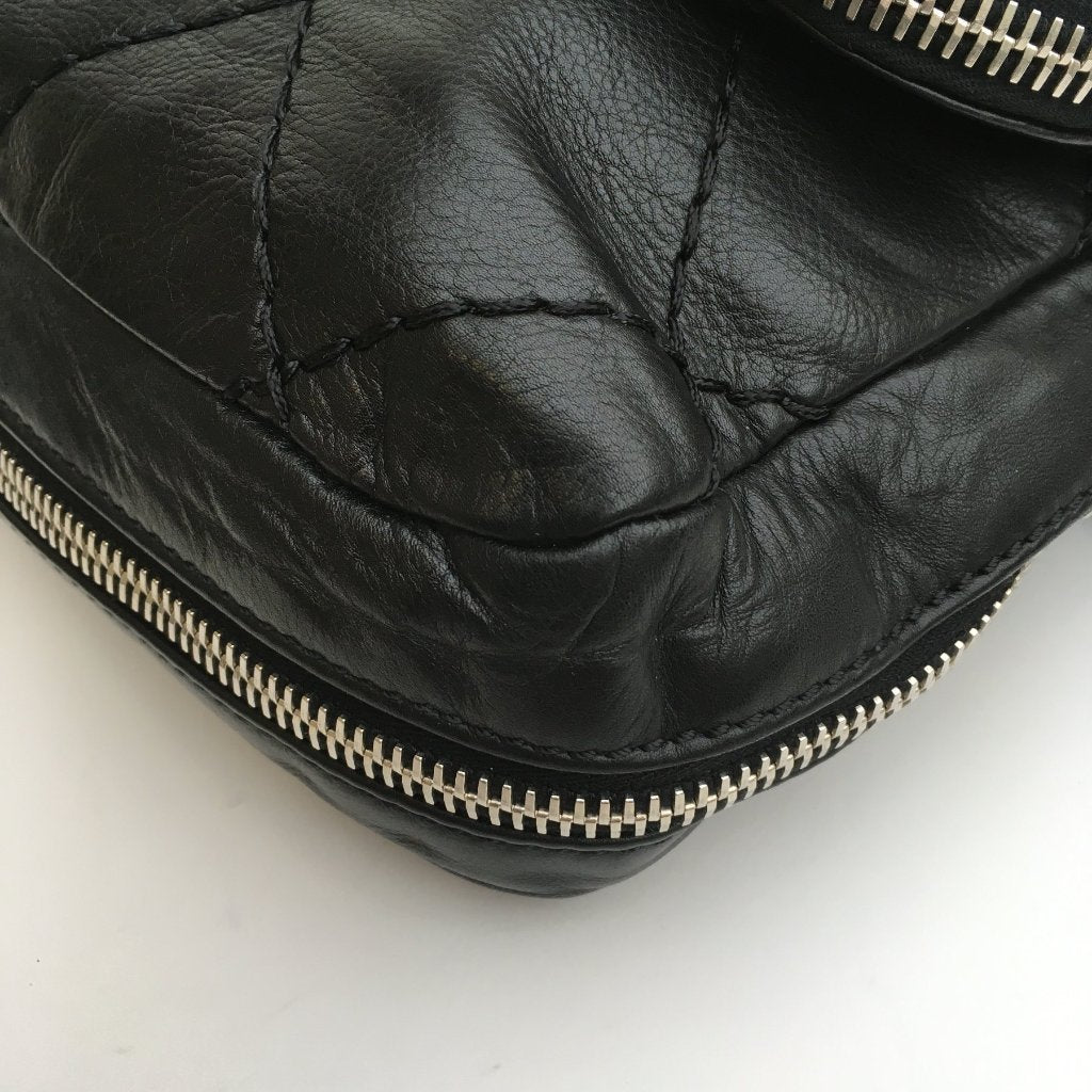 Black Ligne Flap Bag