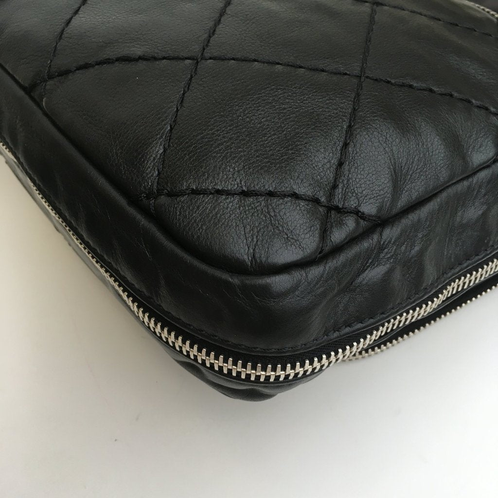 Black Ligne Flap Bag