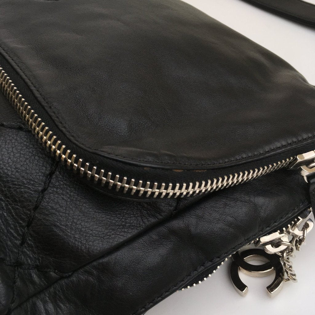 Black Ligne Flap Bag