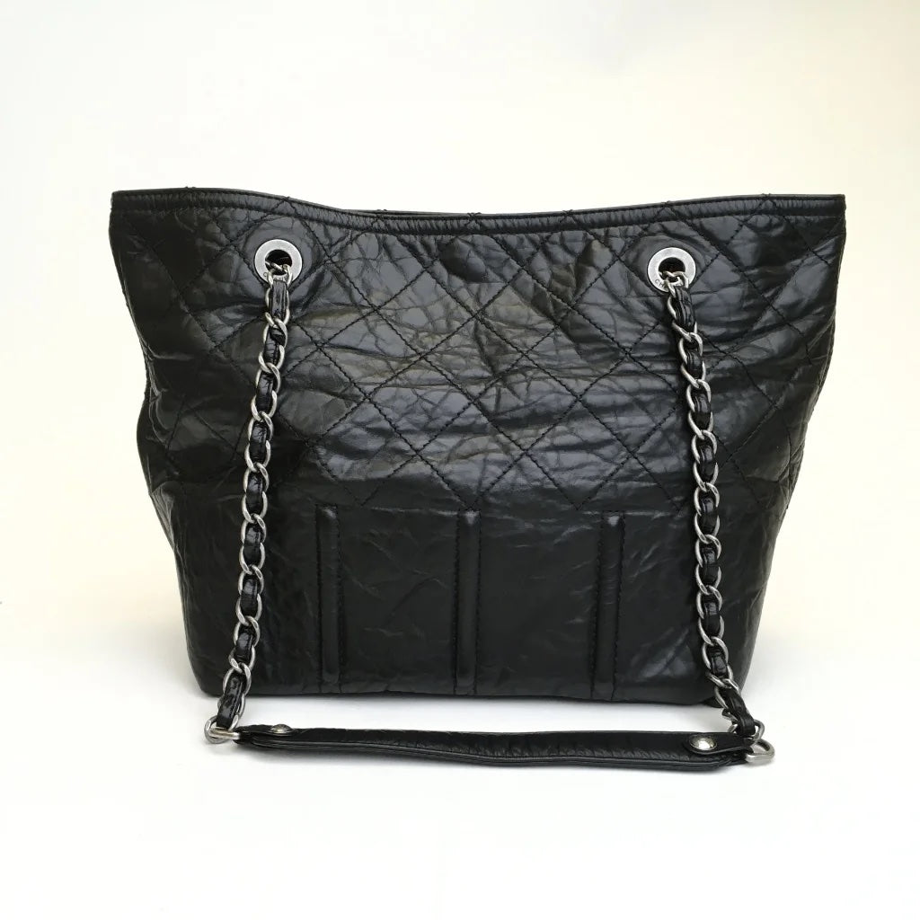 Black Leather CC Tote