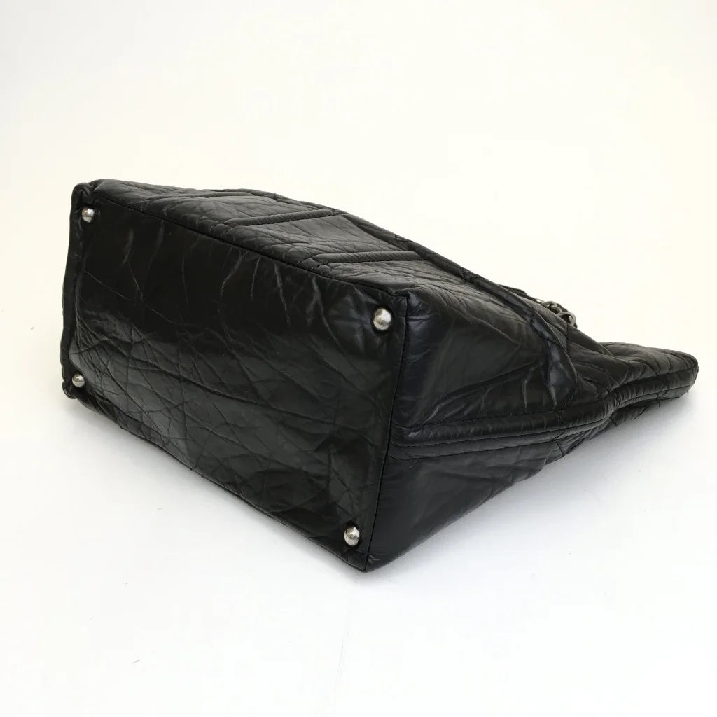 Black Leather CC Tote