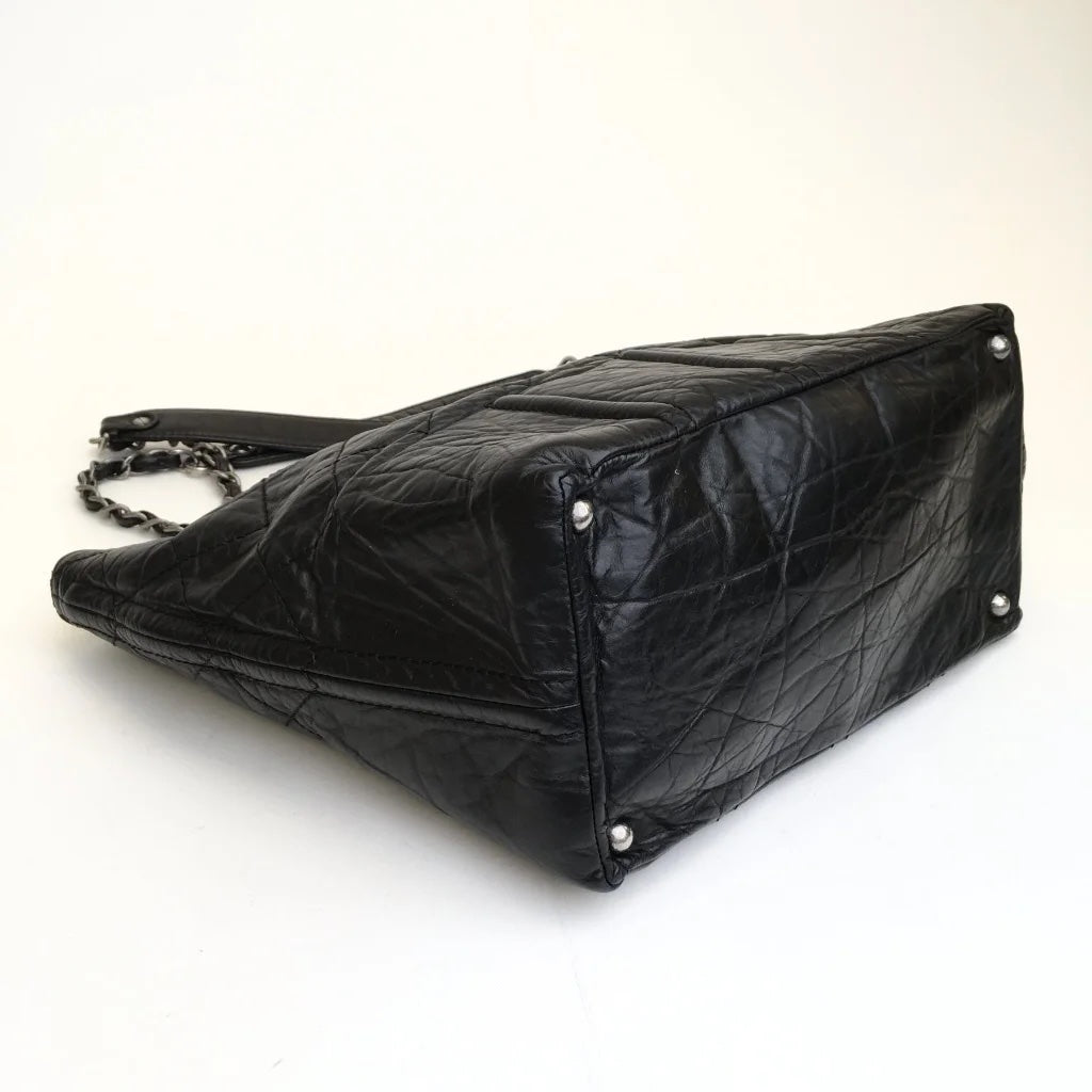 Black Leather CC Tote