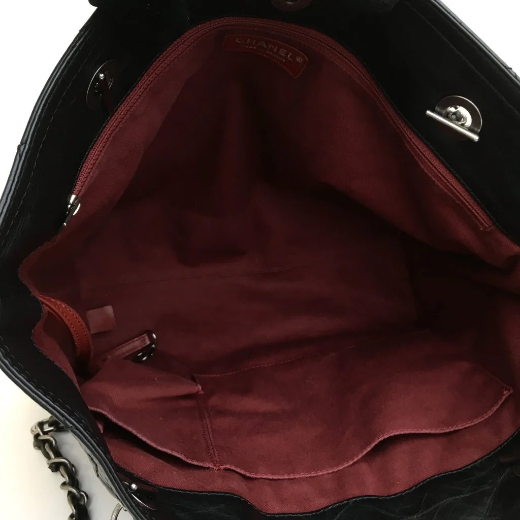 Black Leather CC Tote