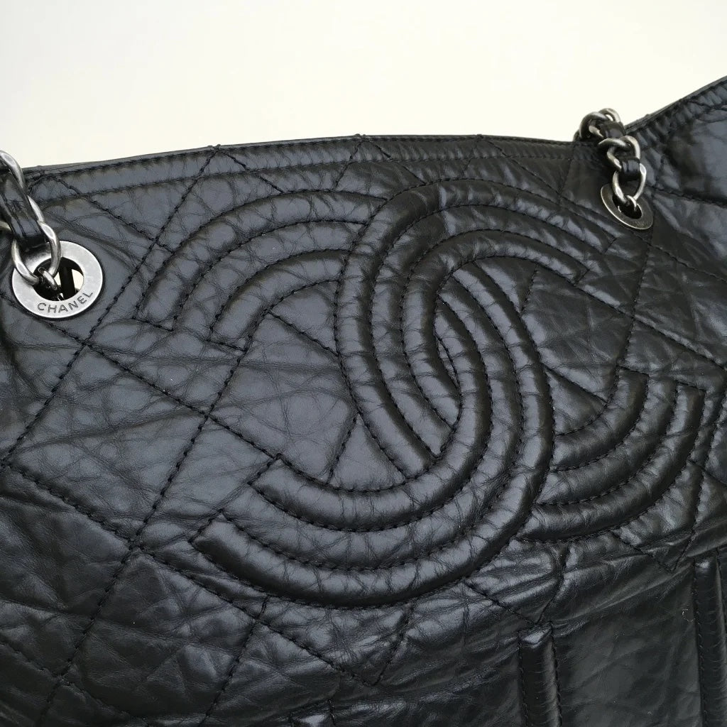 Black Leather CC Tote