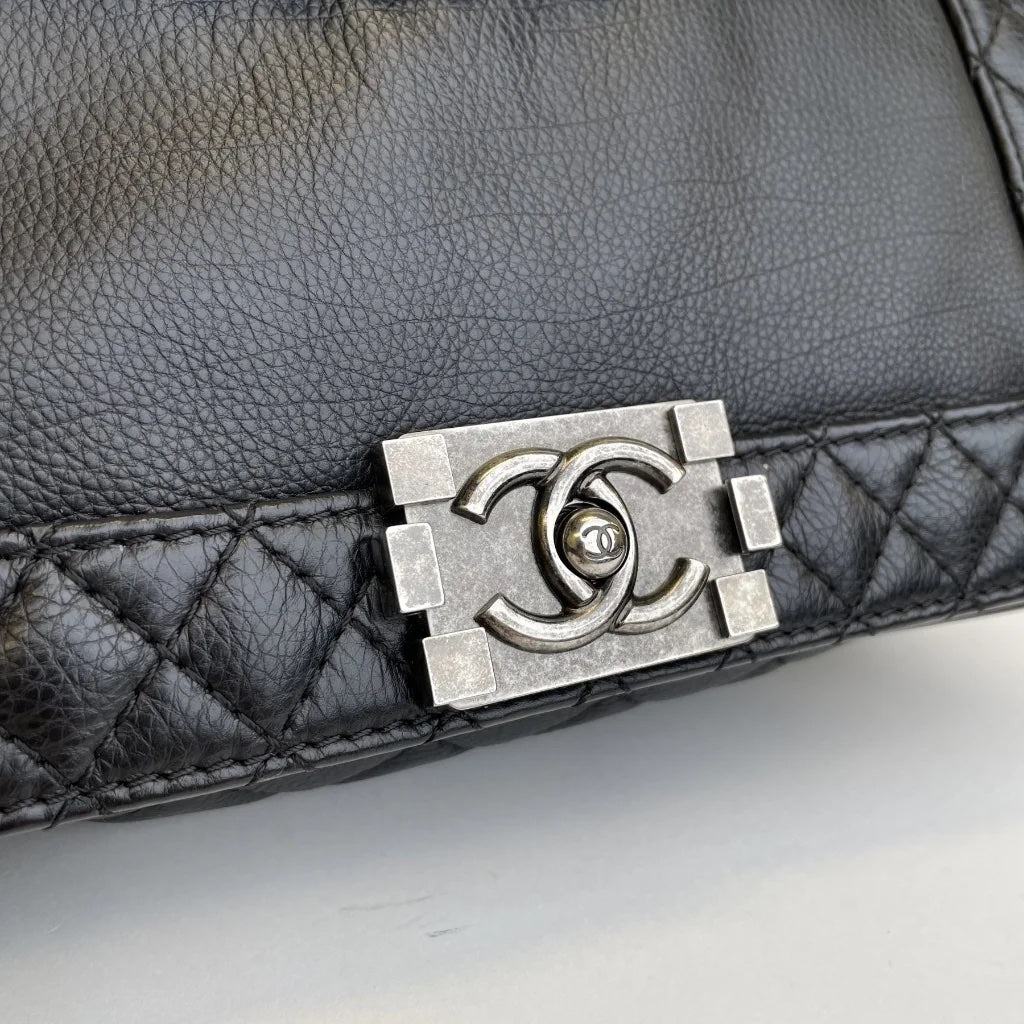Black Leather Boy Bag