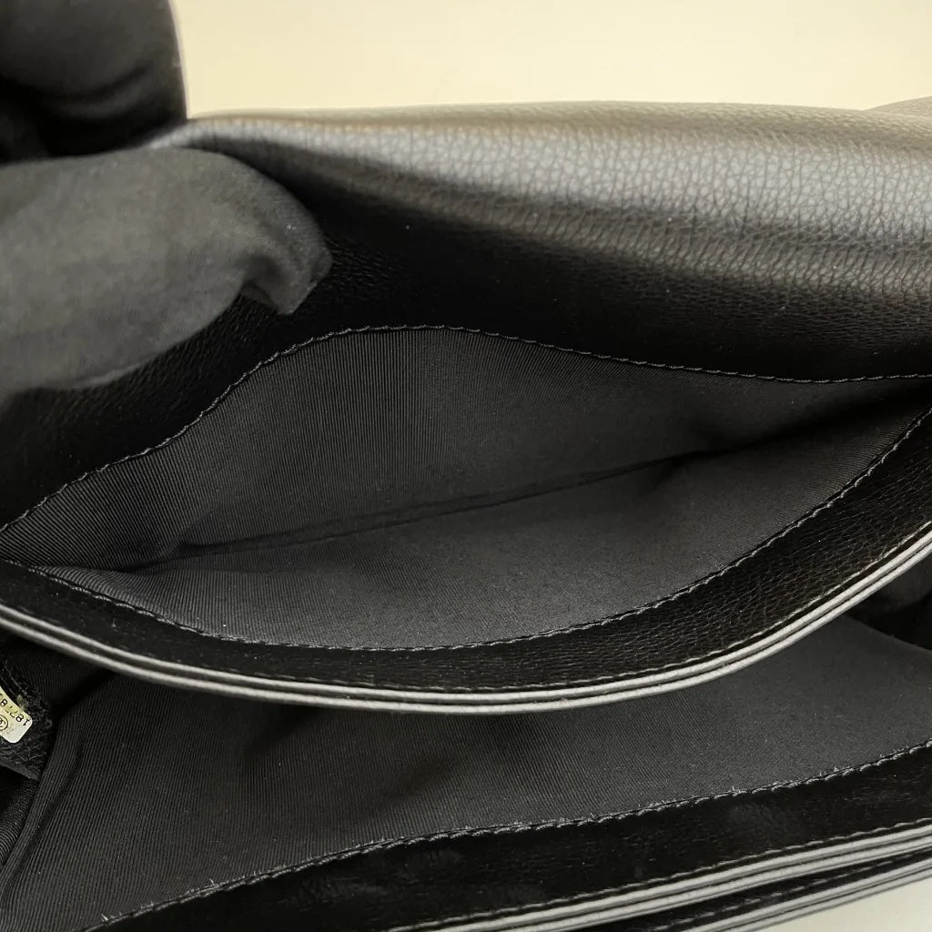 Black Leather Boy Bag