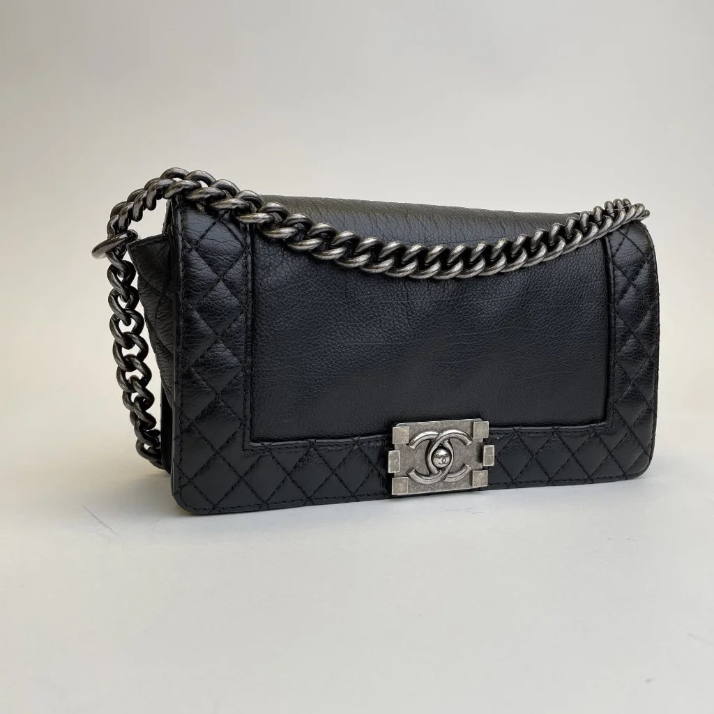 Black Leather Boy Bag
