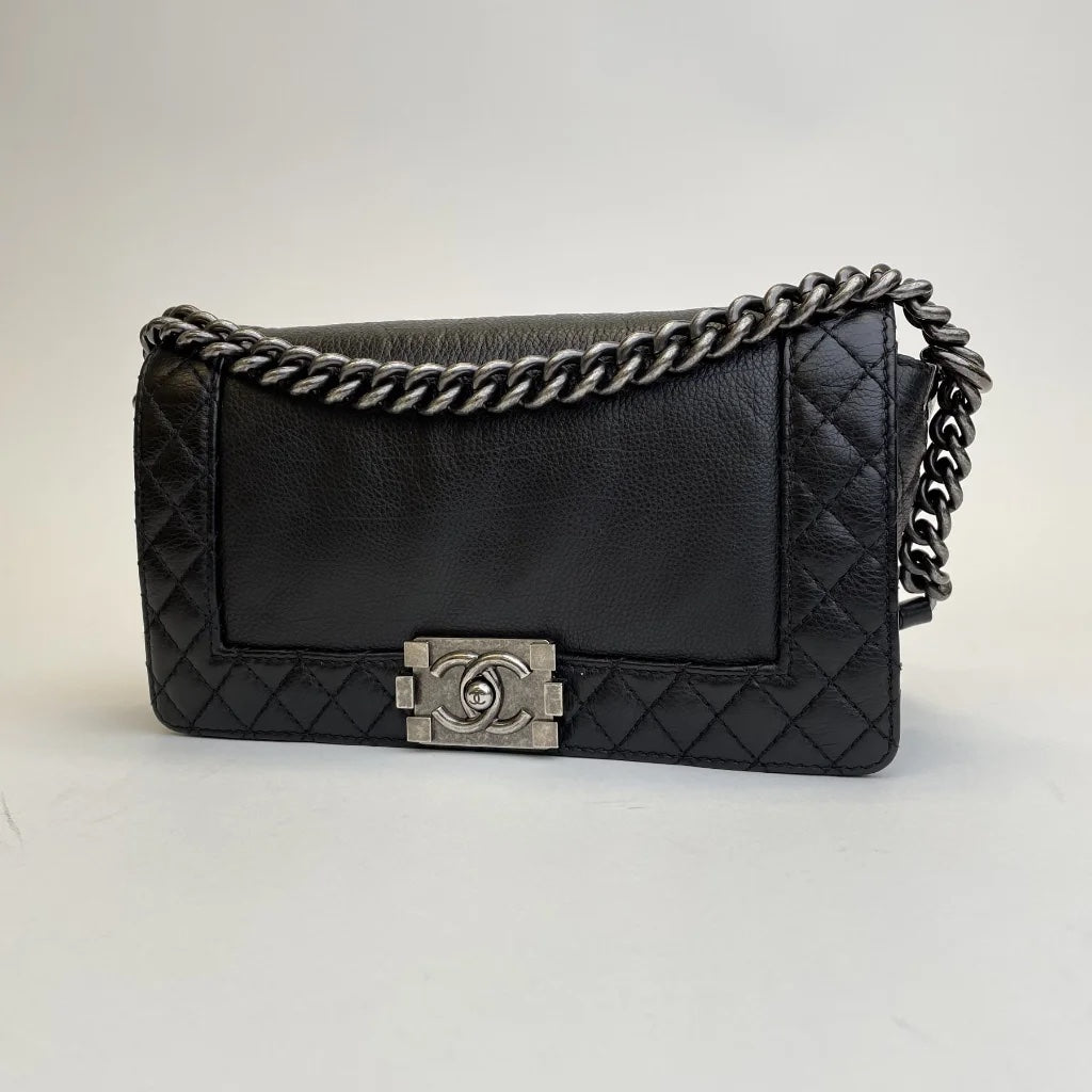 Black Leather Boy Bag