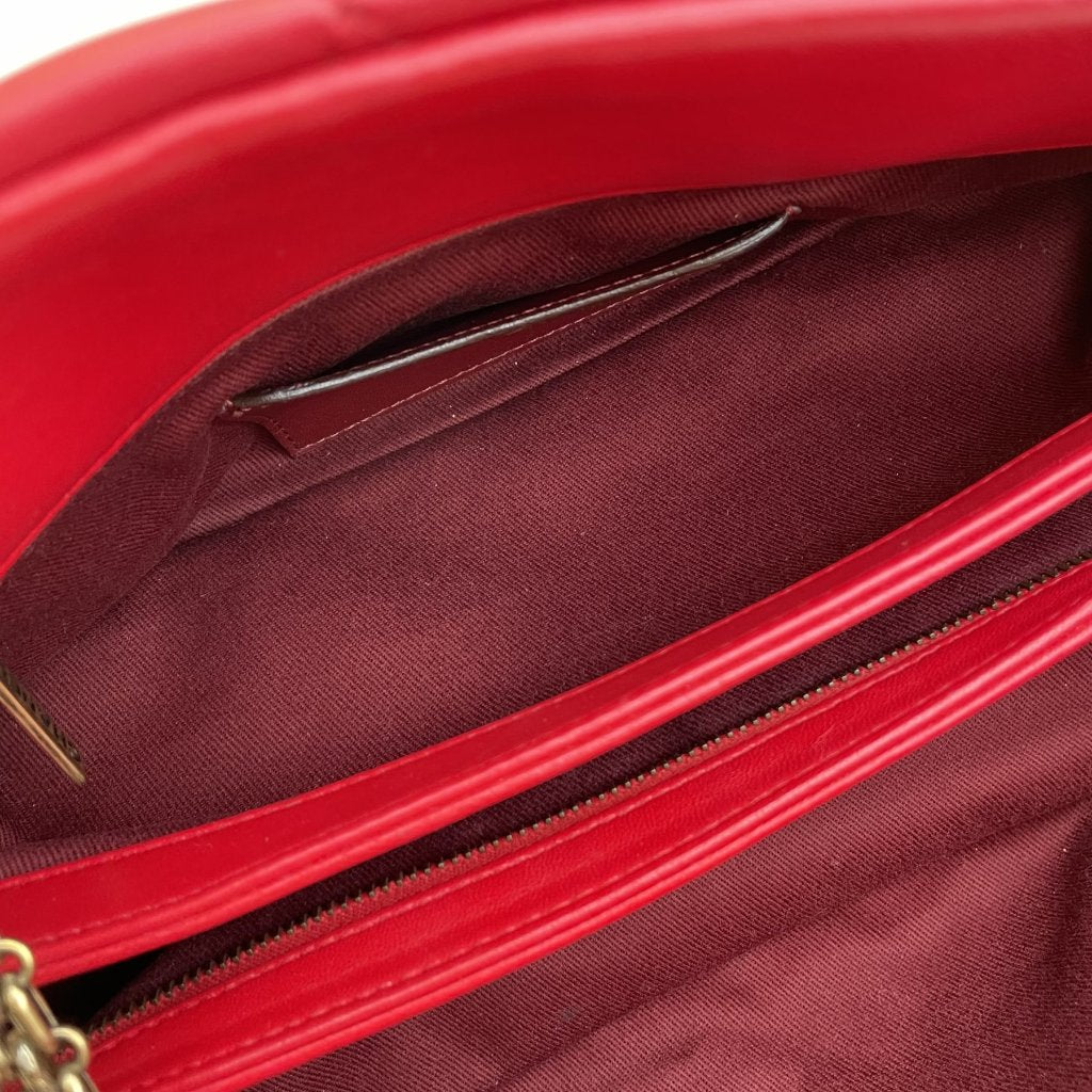 Red Quilted Mademoiselle bag