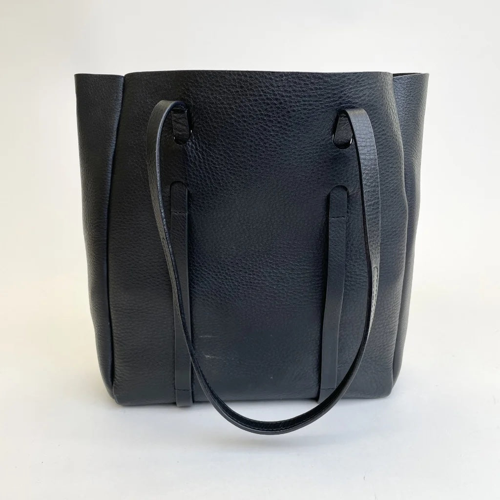 Black Leather Everyday Tote