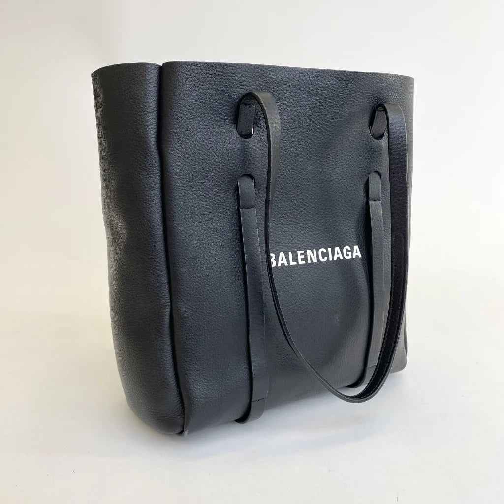 Black Leather Everyday Tote