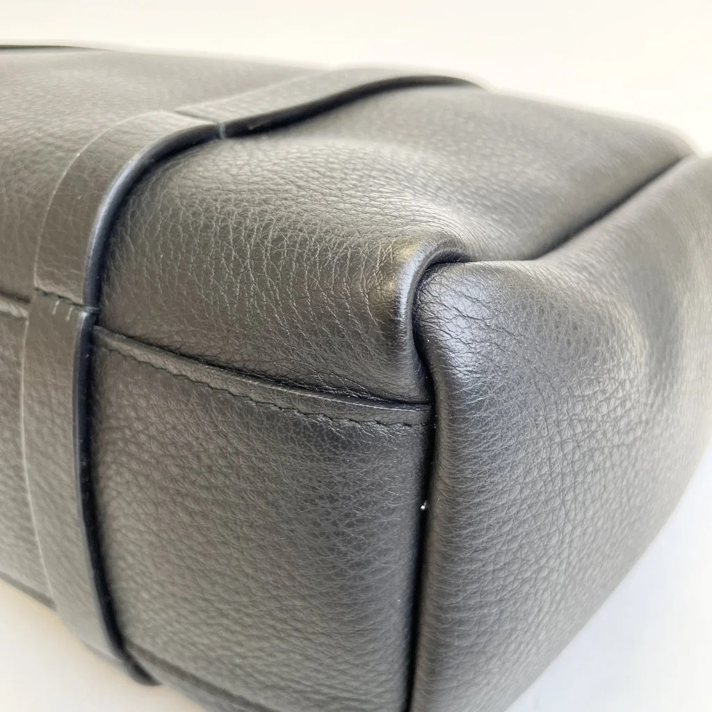 Black Leather Everyday Tote