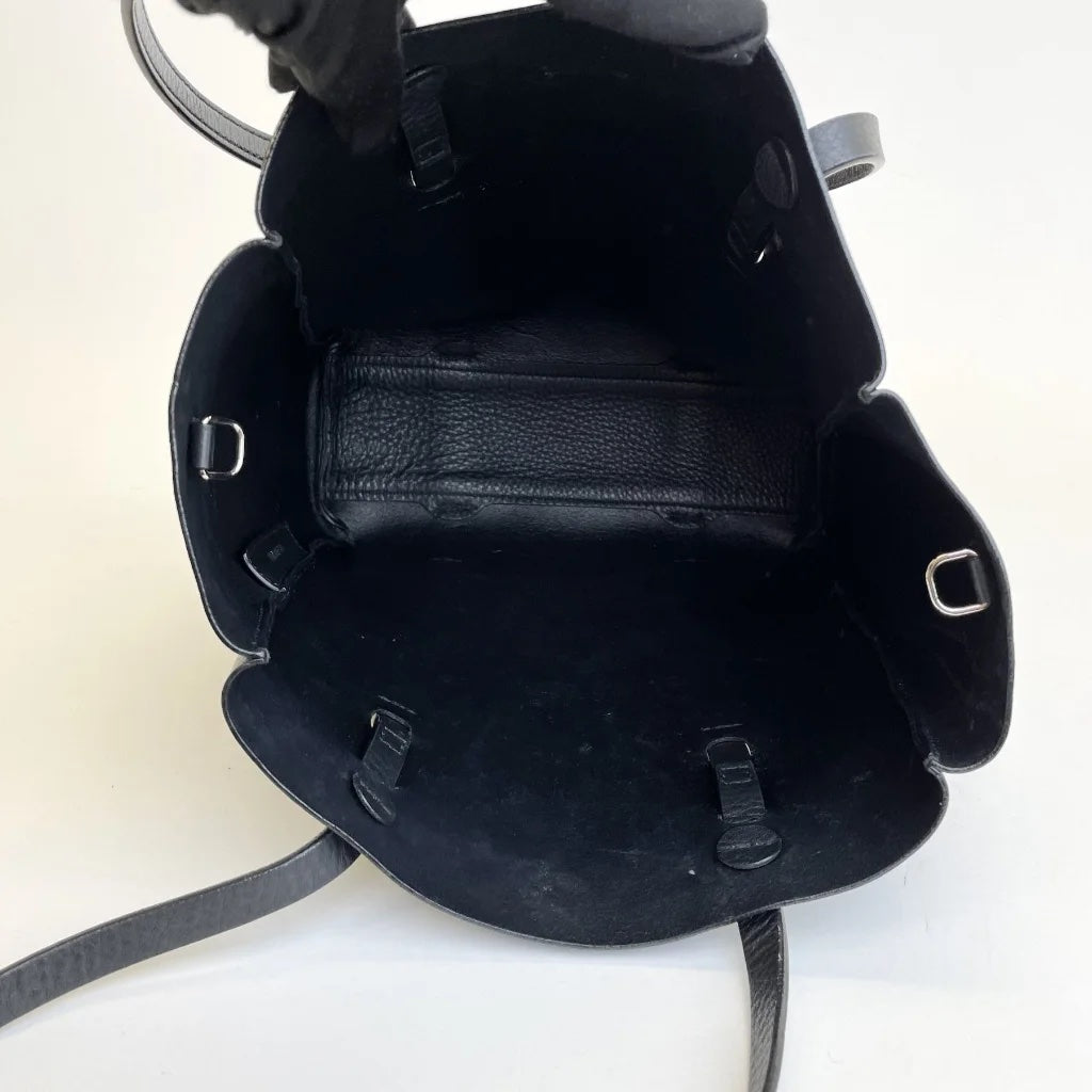 Black Leather Everyday Tote