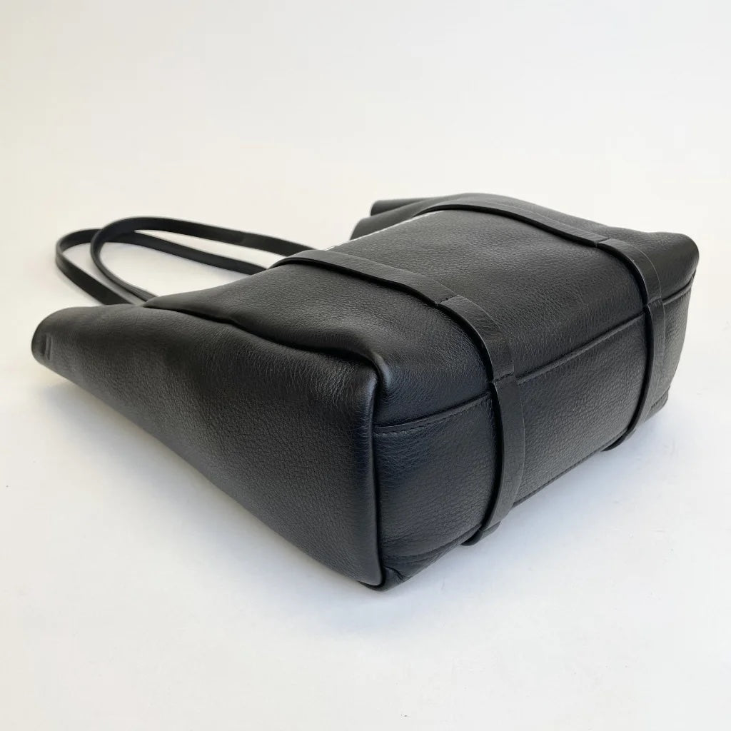 Black Leather Everyday Tote