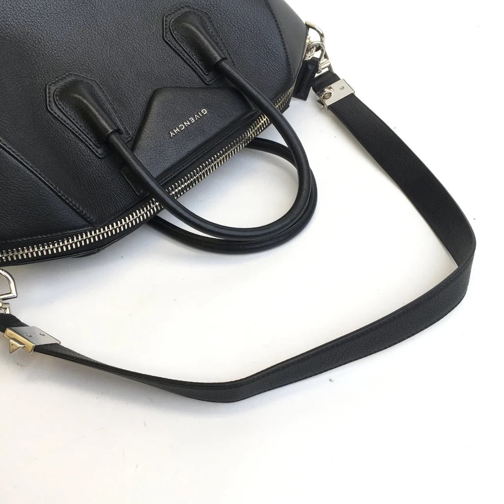 Black Leather Medium Antigona