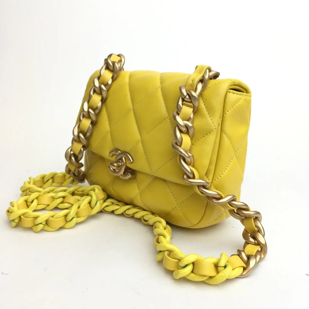 Yellow Quilted 22S Flap