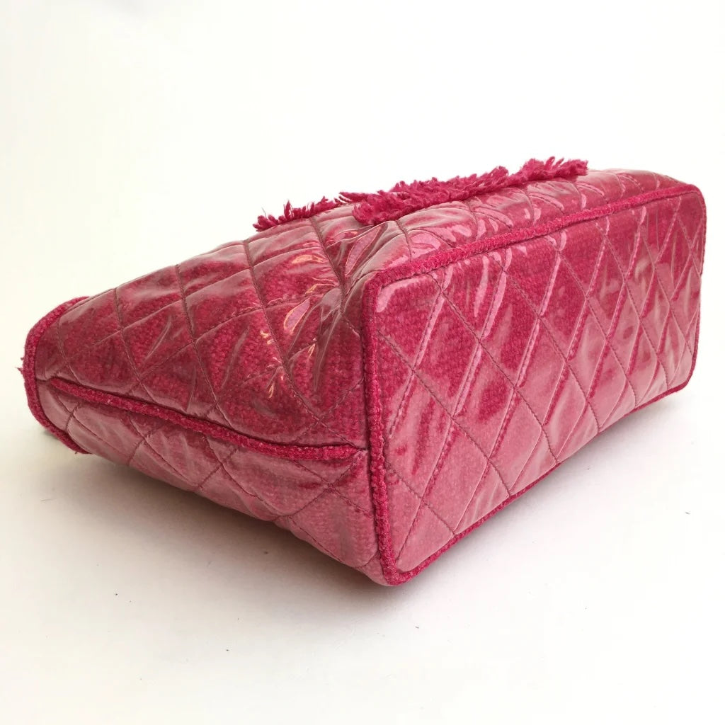 Pink Tweed PVC Tote