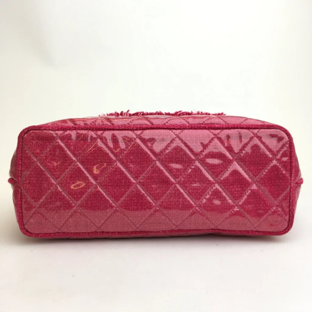 Pink Tweed PVC Tote