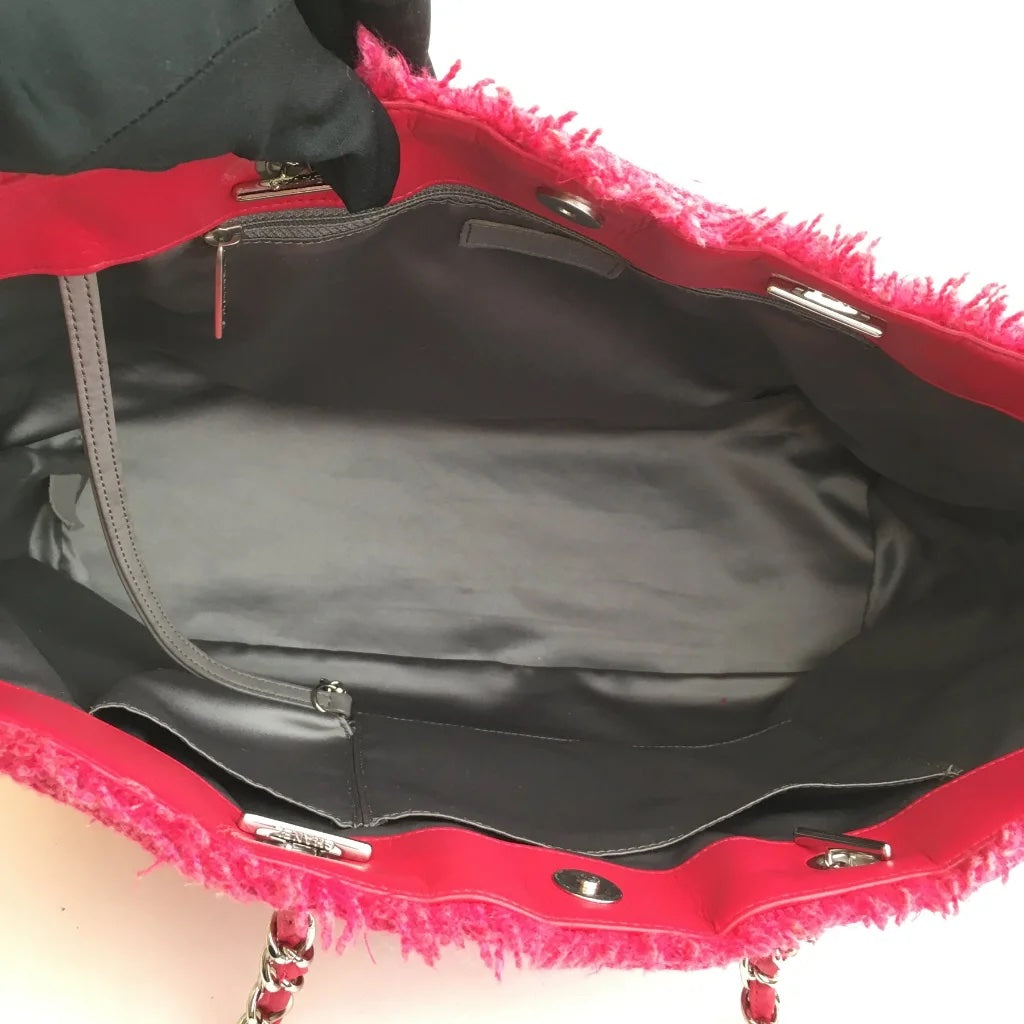 Pink Tweed PVC Tote