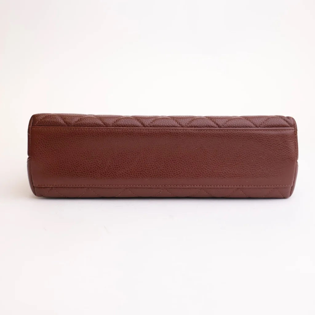 Brown Caviar Vintage Top Handle Bag