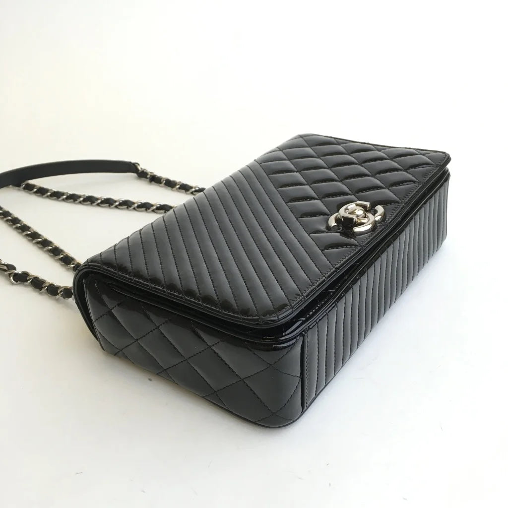 Black Patent Coco Boy Flap