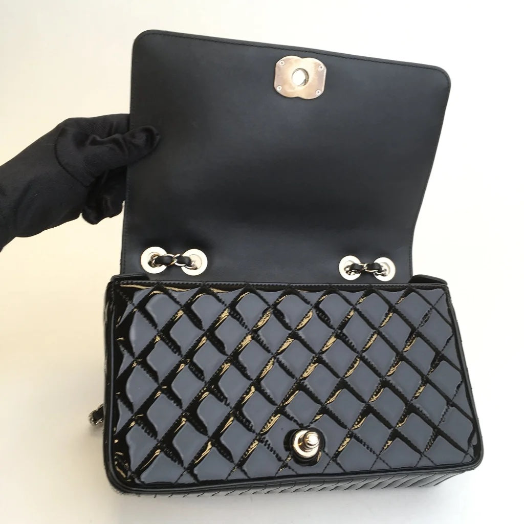 Black Patent Coco Boy Flap