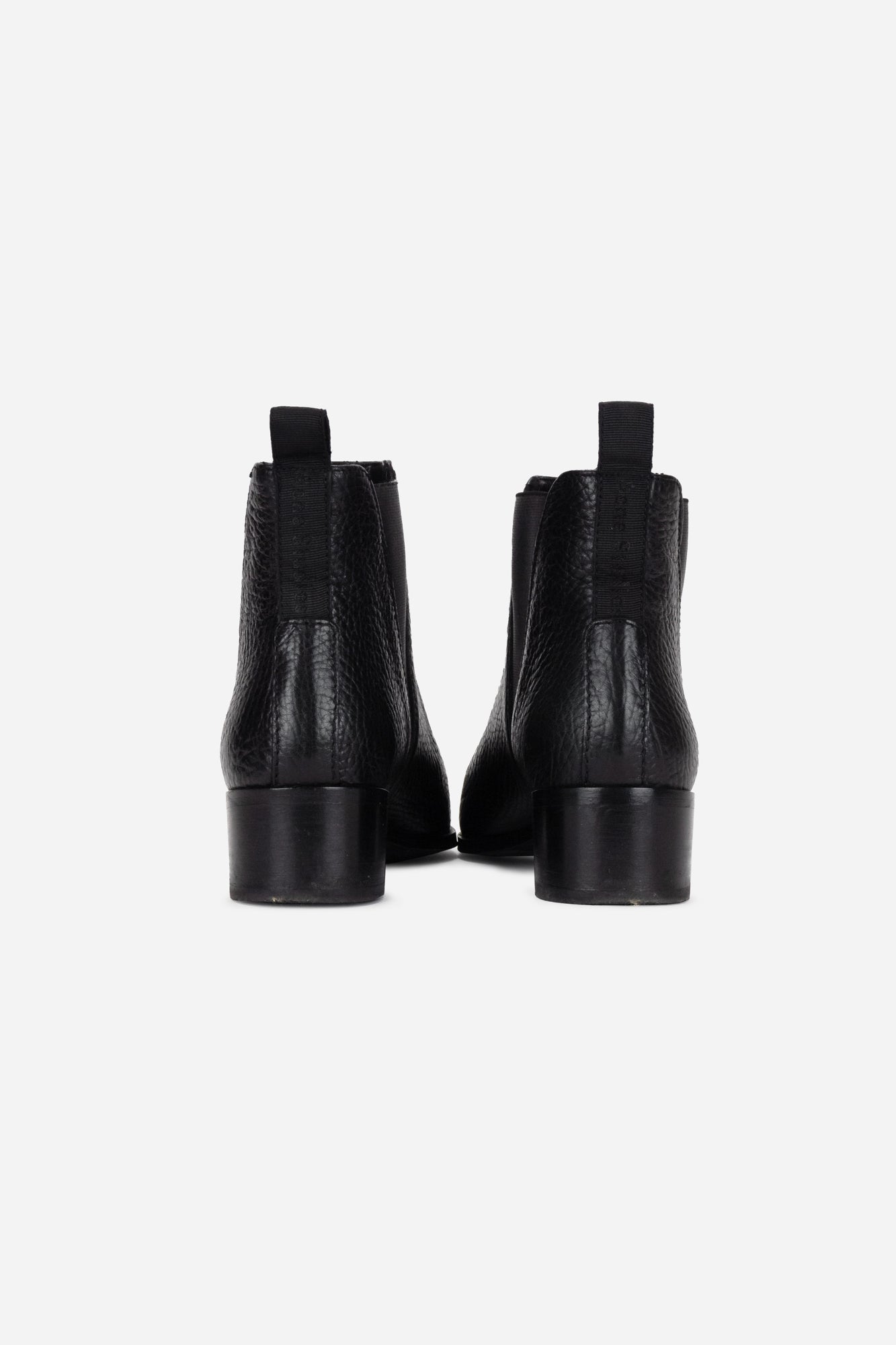 Black Grained Leather Jensen Boots