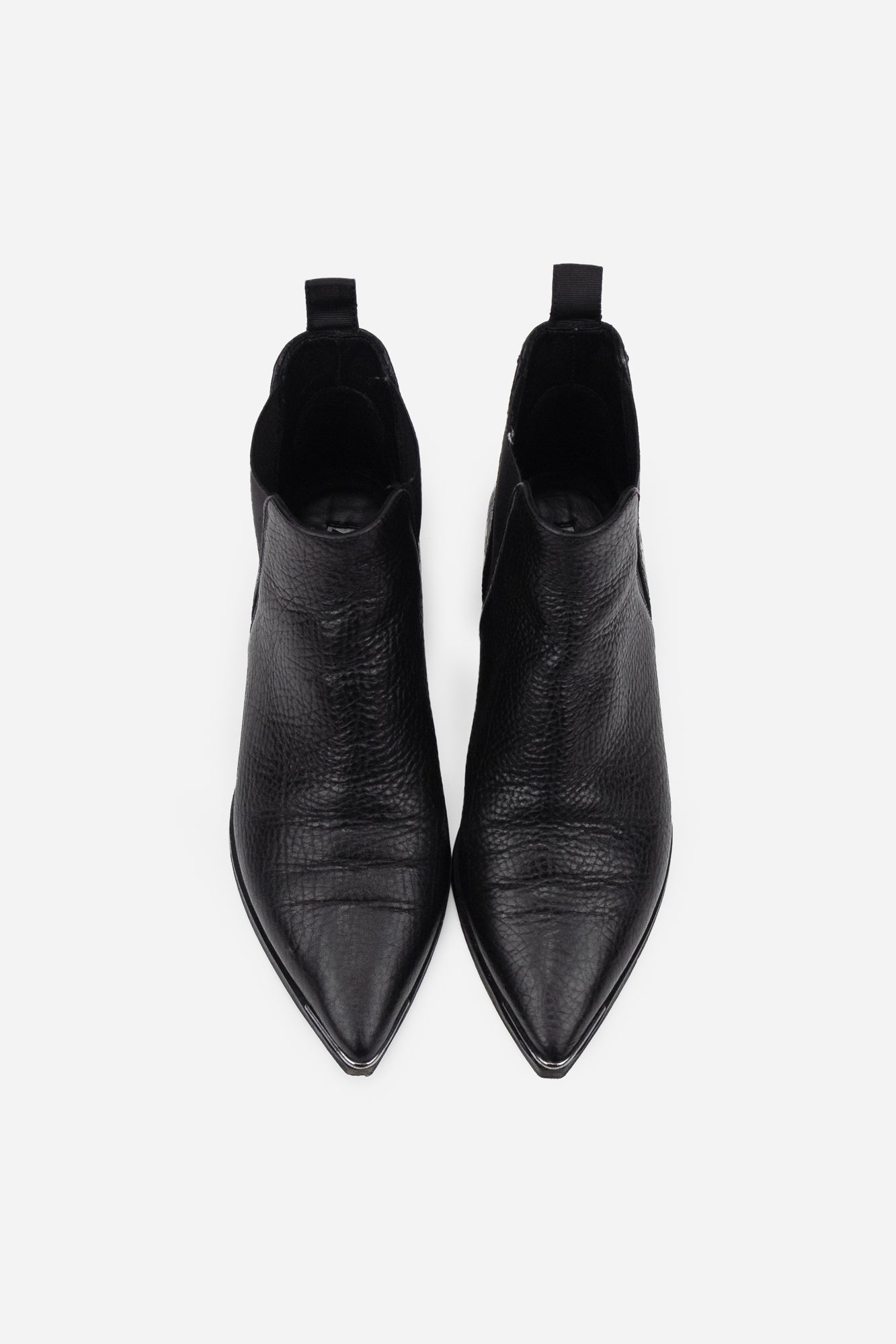 Black Grained Leather Jensen Boots